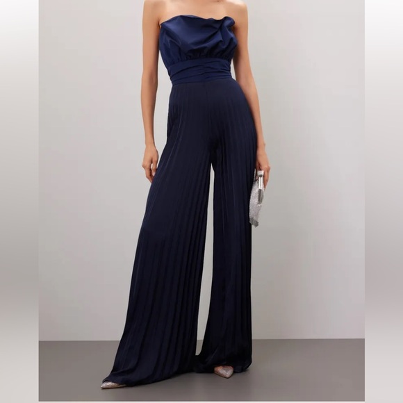 One33 Social Pleated Jumpsuit Size 0 - Picture 1 of 9